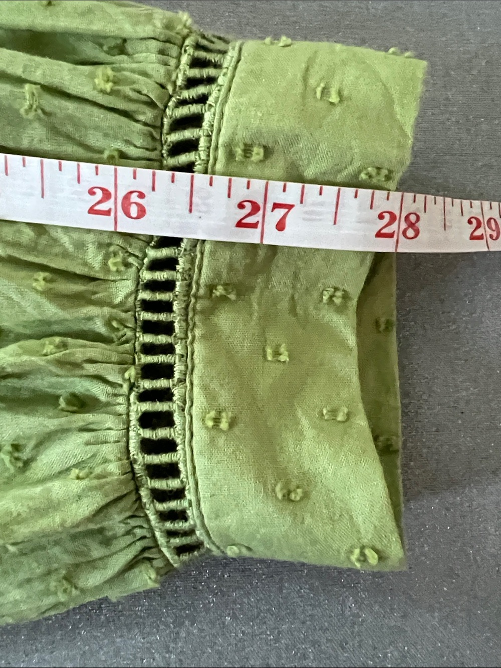 Old Navy | Long Sleeve Dandelion Leaf Blouse Embroidered Dots #583997-B Size M - Picture 14 of 16